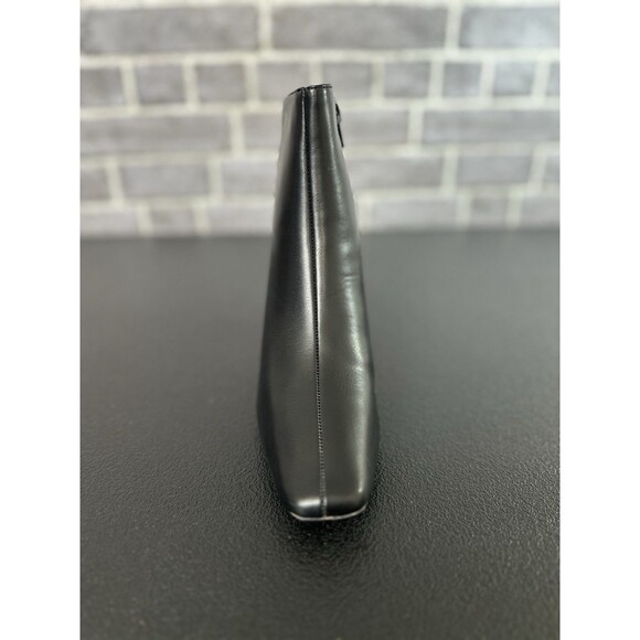 Journee Collection Womens 7M Black Haylinn Block Faux Leather Heeled Ankle Boot - Picture 4 of 14